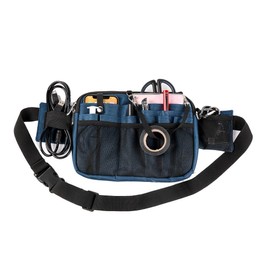 CARRY ALL BEFORE ONE Multifunctional Waist Pouch, Nurse Pouch, Waist Bag, Gusset, 1.0 inches (2.5 cm), Horizontal Type, Double Zipper, For Work, 18 Pockets, Stationery Small Item Storage, Business Use
