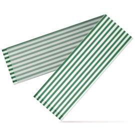 FLildon Green White Stripes Chiffon Table Runner 27x120 Inches, Soft Sheer Dining Table Runners for Rustic Wedding Bridal Shower Party Tabletop Decoration