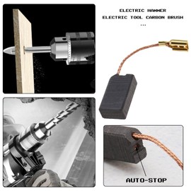 ECSiNG 2 Pairs 6.3x10x17.5mm/0.25x0.39/0.69inch Carbon Brushes Auto Stop Hammer Replacement Part Compatible with HILTI TE14 TE15 TE15C TE18M TE24 TE25 TE104 Power Tool Accessories