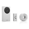Byron DBW-24031 Doorbell Kit-Button, Chime and Cable-90dB, White