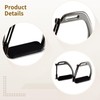 Toyosport 2 Pcs Carbon Steel Nickel-Plated Half-Side Stirrups for Saddle,