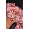 PEPPERLONELY 1 yarda 18 piezas de cinta bordada con flores