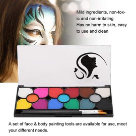 Professional Face & Body Paint, Face Painting Kit, Water Soluble Face Paint Body Painting Pigment Brush DIY Cosmetic Tool