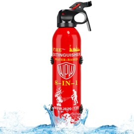 8-in-1 620ml Portable Fire Extinguisher with Wall Mount, Fire Extinguisher For Home Vehicle Car Boat House Kitchen Emergency Supplies, Water-Based Solution For A, B, C, K Fire