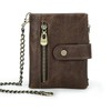 Contacts RFID Mens Wallet with Zip Pocket,Genuine Leather Bifold Wallet