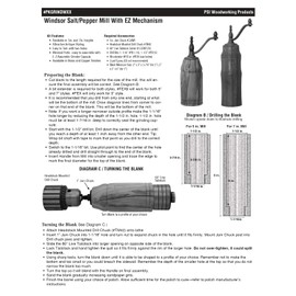 Penn State Industries PKGRINDW7C Windsor Salt & Pepper Mill Woodturning Project Kit with EZ-Assemble Grinder Mechanism (Antique Copper, 7" Long)