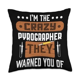 Woodburning Kit Adults Pyrography Lover Tools Pyrographer Pyrography Woodburner Men Throw Pillow, 18x18, Multicolor