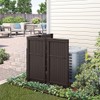 Suncast 4 Freestanding Wicker Resin Reversible Panel Outdoor Screen Enclosure,