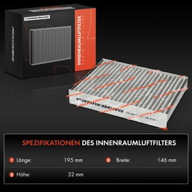 Frankberg Cabin Air Filter Pollen Filter with Activated Carbon Compatible with C1 II PA PS 1.0L 1.2L 2014-2021 108 1.0L 1.2L 2014-2024 Aygo B4 1.0L 1.2L 2014-2024 Replace# B000975480