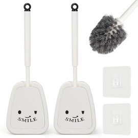 Juego de 2 escobillas de Inodoro abatibles，Cepillo de Limpieza para Baño, Limpiador de Inodoros, Cepillo de Inodoro, Decoración de Baño，decoración de baño, Duradero