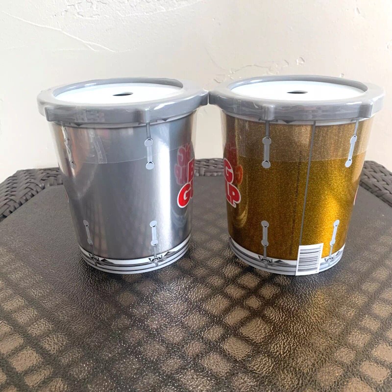 7-Eleven Big Gulp Drum Tumblers w/ drumsticks straws 40oz ea.
