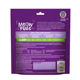 Stella & Chewy's Meowfulls Freeze Dried Cat Treats - Turkey & Duck Recipe - Raw Protein with Probiotics & Salmon Oil - 1 Calorie Per Treat - 1.5 oz