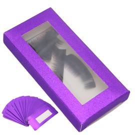 20 Pcs Eyelash Packaging Storage Box, 5 Colors Empty False Eyelashes Paper Box Organizer for Home Makeup DIY Organizer Case()