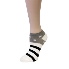 Bowbear Womens 5-Pair Low Cut No Show Ankle Socks, Stars