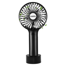 Miady Handventilator, 5000mAh Mini Ventilator(7-20 Stunden Laufzeit) USB C Wiederaufladbare Akku Taschenventilator Lüfter mit 3 Geschwindigkeiten für Reisen Draußen und Innen