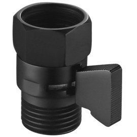 Aomasi Shower Shut off Valve Matte Black, Brass Bathroom Water Restrictor for Shower Head