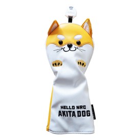 Golf Headcover Driver 440cc 460cc Wood Utility UT Cover Putter Cover Waterproof Akita Inu (Akita Yellow, UT)