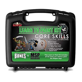 Reaper Miniatures 08906 Learn to Paint Kit Core Skills, Master Series Paint Box Set