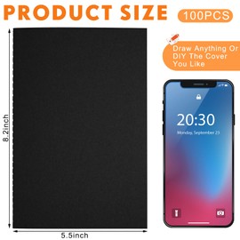 Mimorou 100 Pcs Kraft Notebook Journals 5.5 Inch x 8.3 Inch A5 Softcover Notebooks Bulk for Writing Sketch Office Notepad with 60 Pages 30 Sheets (Multicolor,Lined)(Black,Lined)