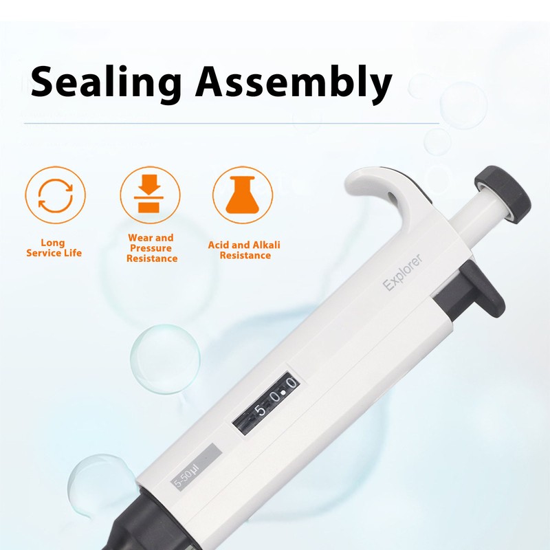 Laboratory Micropipette 5‑50ul Large Volume Tip Sampler Digital Adjustable Pipettor