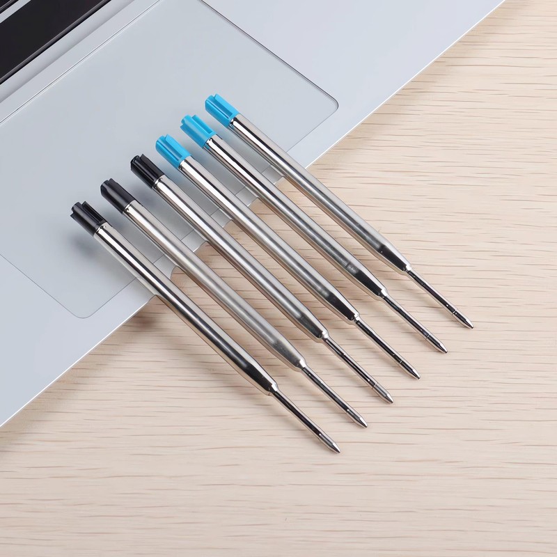 Pen Refills, 3.9in Blue Ink Pen Refills 1.0mm Replacement Ink