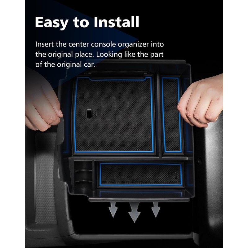 FIILINES Center Console Organizer for Kia Carnival MPV 2022-2025, ABS