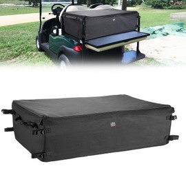 KEMIMOTO Universal Golf Cart Shopping Storage Bag for 2+2 Passengers Golf Cart, Compatible with Club Car, EZGO, Drive, and Kandi Electric Carts, Black