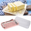 Stainless Steel Butter Cutter Container Butter Storage Box with Transparent