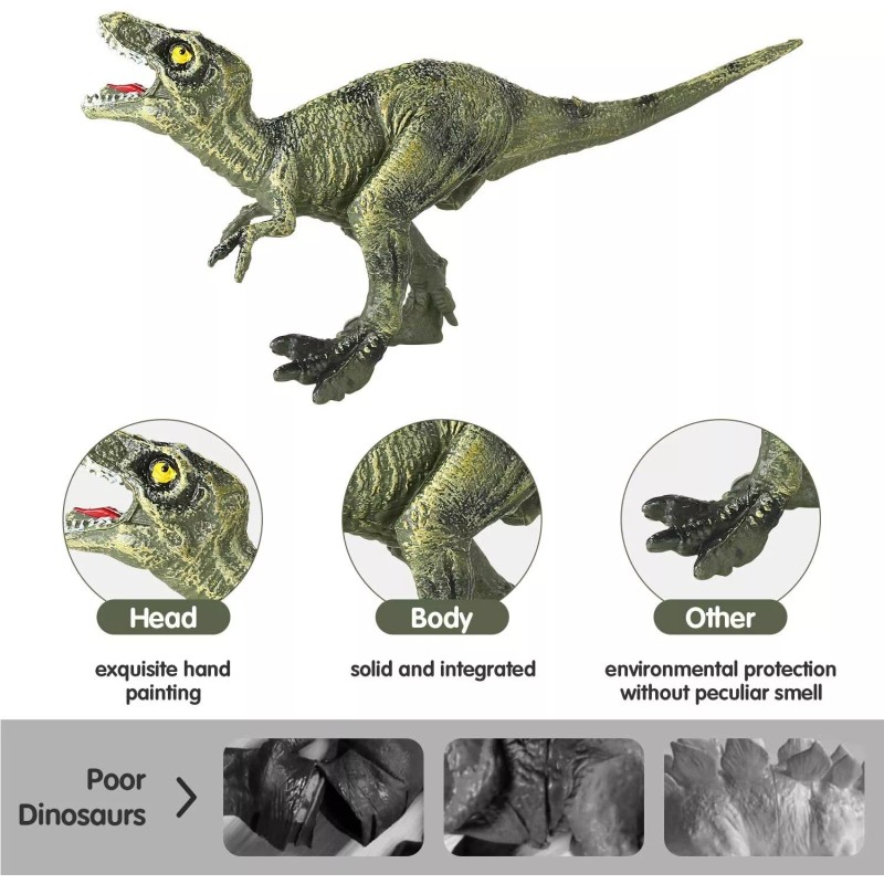 MEIGO Dinosaur Toys Toddlers 7’’ Educational Realistic Dinosaur Figures Playset