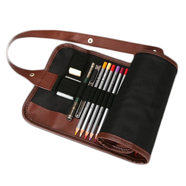 72 Pencil Wrap, DUBENS Portable Pencil Case, Travel Pencil Holder,