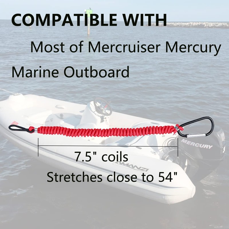 8M0092850 Boat Kill Switch Lanyard Alloy Clip Compatible with Mercruiser