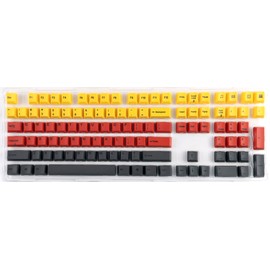 Varmilo 108-Key Dye Sub PBT Keycap Set - Yellow Red and Black