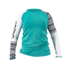 AKONA Women's Long Sleeve Rash Guard - Tiffany - Medium