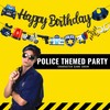 Police Birthday Party Banners 2Pcs Policeman Happy Birthday Banners Police