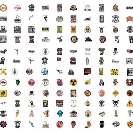 188 PCS Hard Hat Stickers Waterproof Vinyl Helmet Decals for Construction Linemen Electricians Mechanics Toolbox and Jobsite Humor Stickers