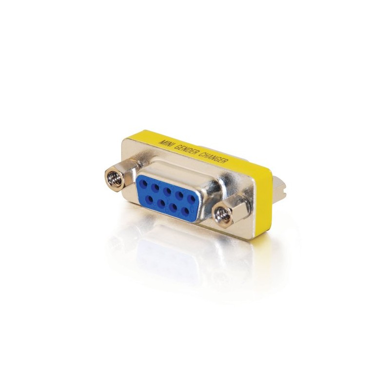 C2G 02781 DB9 F/F Serial RS232 Mini Gender Changer/Coupler, Nickel