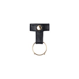 Unicute TU0023 Elbe Chaprie Genuine Leather Loop Key Chain Nail Friendly Key Holder, Made in Japan, Black