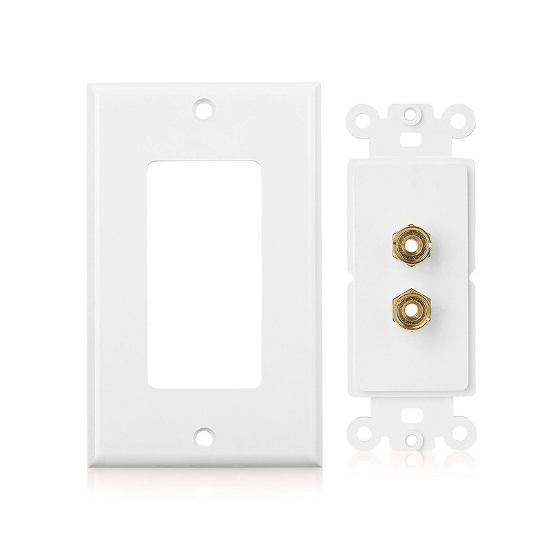Tuperoymse 2 Posts Speaker Wall Plate Home Theater Wall Plate