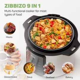 Electric Pressure Cooker, Upgraded 8 Quart 12-in-1 Multicooker, Stainless Steel Slow Cooker, Rice Cooker, Steamer, Sauté, Yogurt Maker, Warmer