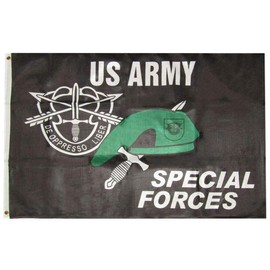 Trade Winds 2x3 Black US Army Special Forces 2'x3' Premium Quality Flag Banner Grommets Premium Fade Resistant