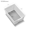 madesmart cubeta Profundo clásico pequeño, Color Blanco, colección clásica, Resistente,