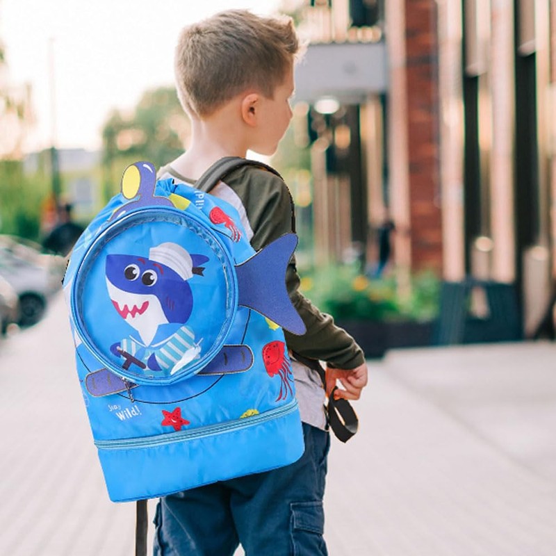 Cartoon Swimming Bag,Beach Bag,Waterproof Backpack,Gym Backpacks,Dry Wet Separation Receptacle,for Swimming,Beach,