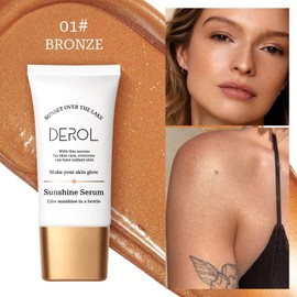 SWETIYOU Bronzing Drops, Instant Sunshine Bronzing Drops, Lightweight and Non-greasy Liquid Bronzer Drops for Face Body, Glow Bronzing Serum Drops for Flawless Skin & A Radiant Finish(BRONZE)