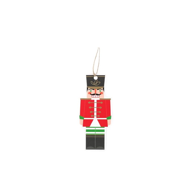 Talking Tables 8 x Nutcracker Red Gift Tag with String