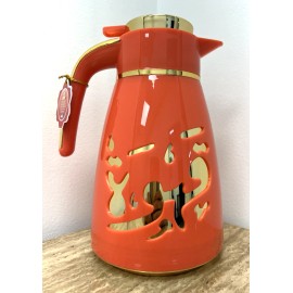 RED KITCHEN Arabic Vacuum Flask - Kahwa - Coffee - Keeps Hot & Cold - 1 Liter - CORAL