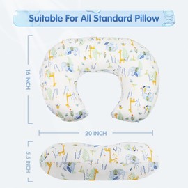 Witeasy Nursing Pillow, Breast Feeding Pillow, Ergonomic Nursing Essentials for Bottle and Breast Feeding with Removable Baby Nursing Pillow Cover, Machine Washable (Elephant-2)