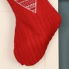 Dibor 2 Red Knitted Nordic Christmas Stockings Heart Stitching and