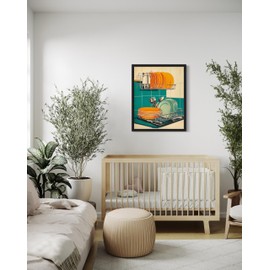 Póster con estampado de arte pop, clásico retro para decoración de pared, obras de arte clásicas para decoración de recámara, sala de estar Gallery 14A (estante para platos, 8 x 10 pulgadas, sin marco
