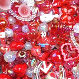 【MC series】Exquisite Diy Bead phone Charm Kits Mixed Cartoon Lanyard wrist strap Bracelet Keychain cute fashion for girls and women:_Cherry Red_500ml