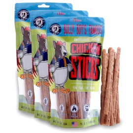 Bully Boy's Famous Chicken Sticks Dog Treats | Free from Wheat, Corn, Soy, or Gluten | USA Sourced Ingredients | with Smokehouse Chicken | Made in Utah | 15 oz - 3 Pack